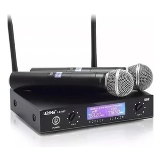 Microfone Sem Fio Lelong Le-907 Profissional Uhf Igrejas Microfone Sem Fio Lelong Le-907 Profissional Uhf Igrejas