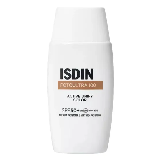Fotoultra Isdin Fps 99 Fusion Fluid Active Unify Con Color Protector Solar Aclara Y Unifica El Tono De La Piel