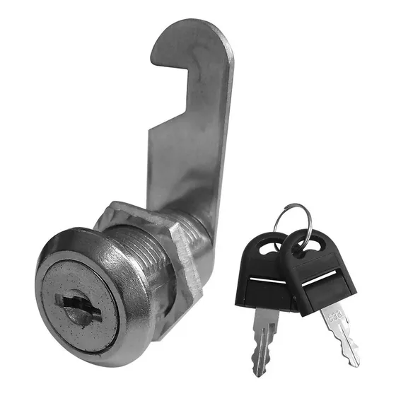 Cerradura Rosca Con Leva 30 Mm Diám 16 Mm Mueble Locker Color Zincado