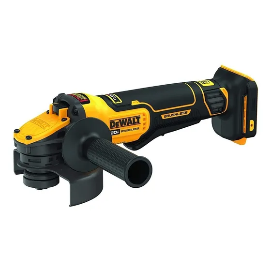 Amoladora angular inalámbrica DeWalt Flexvolt DCG416B color amarillo 1.55 kW + accesorio