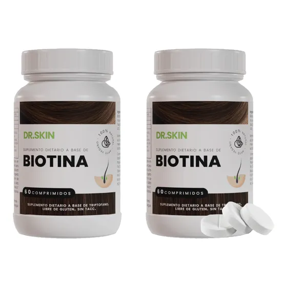 Biotina Capilar 120 Comprimidos Dr Skin Anti Caída