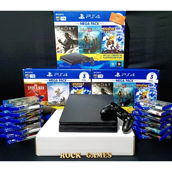 Playstation 4 1tb Ps4 Slim + 2 Jogos +garantia