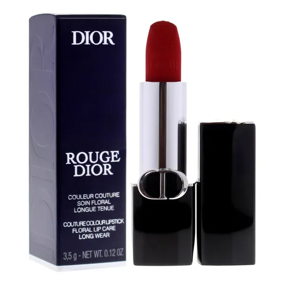 Lipstick Refillable Dior Rouge Couture Velvet - 999 Velvet