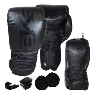 Kit Bks Boxe Muay Thai Profissional Luva + Bandagem + Bucal Kit Bks Boxe Muay Thai Profissional Luva + Bandagem + Bucal