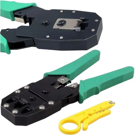 Crimpeadora Ponchadora Red Rj45 Rj-45 Rj12 Rj11 + Pela Cable