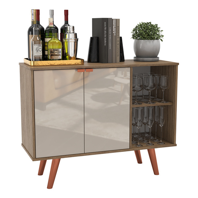 Buffet Aparador Madeirado Com Off White, 2 Portas + 2 Prateleiras - Ideal Para Cozinha, Ca... Buffet Aparador Madeirado Com Off White, 2 Portas + 2 Prateleiras - Ideal Para Cozinha, Ca...