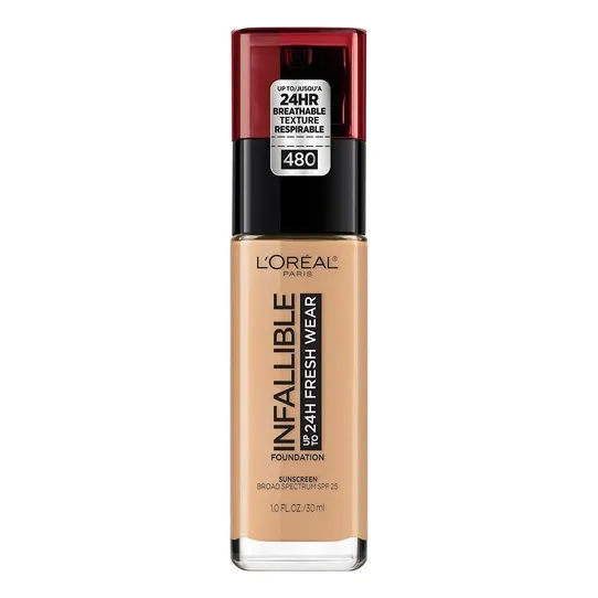 Base de maquillaje L'Oréal Paris Infallible tono 480 radiant sand - 30mL