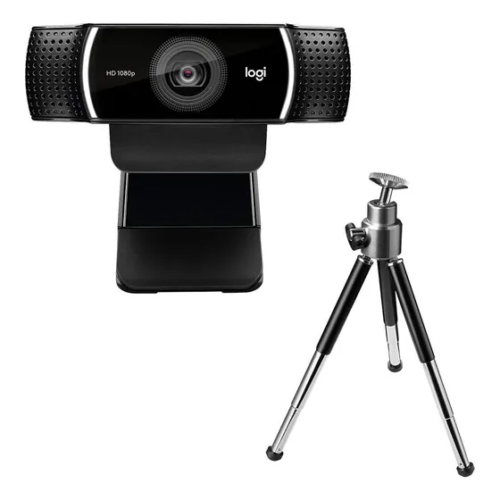 Camara Webcam Logitech C922 Stream Con Tripode Color Negro