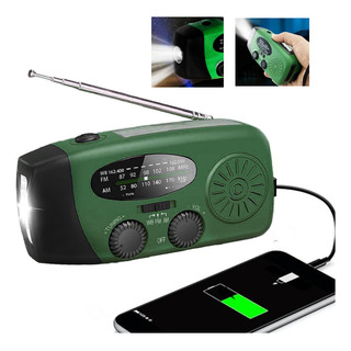 Radio Emergencia Dinamo Solar Linterna Recargable Portatil Radio Emergencia Dinamo Solar Linterna Recargable Portatil