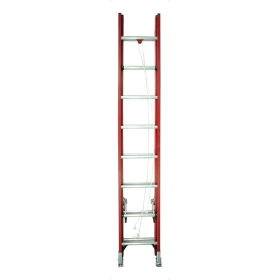 Escalera Colisa 16 Escalon Fibra De Vidrio Lh-2265 Color Rojo