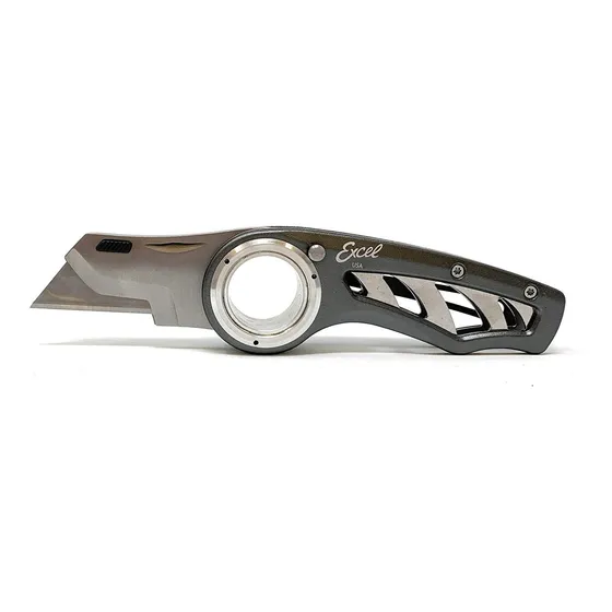 Excel Blade Revo  Cúter Plegable Con Mango, Seguro Y Clip
