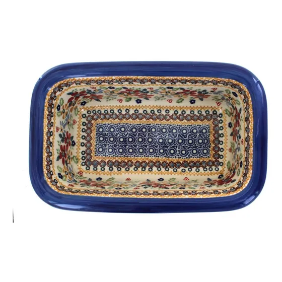 Pan Margarita Roja Ceramica Rosa Azul