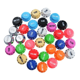 Knob Botão Volume Tone Guitarra Baixo Várias Cores 3 Pcs Knob Botão Volume Tone Guitarra Baixo Várias Cores 3 Pcs