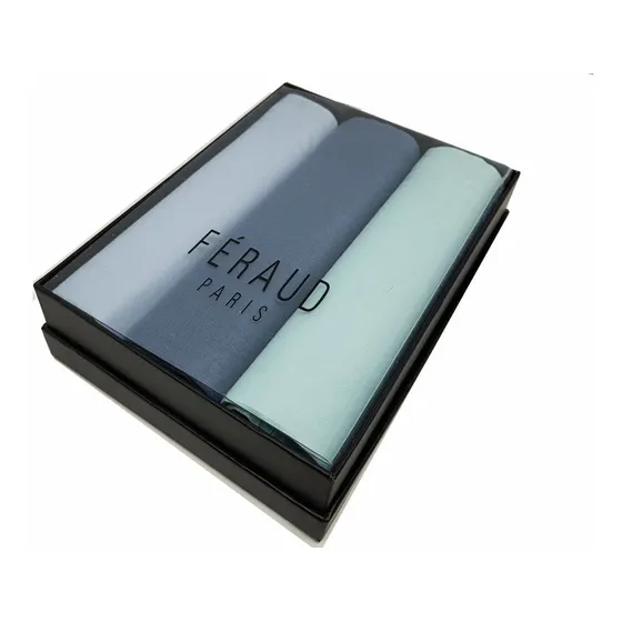 Estuche  3 Pañuelos Finos Hombre  Importados