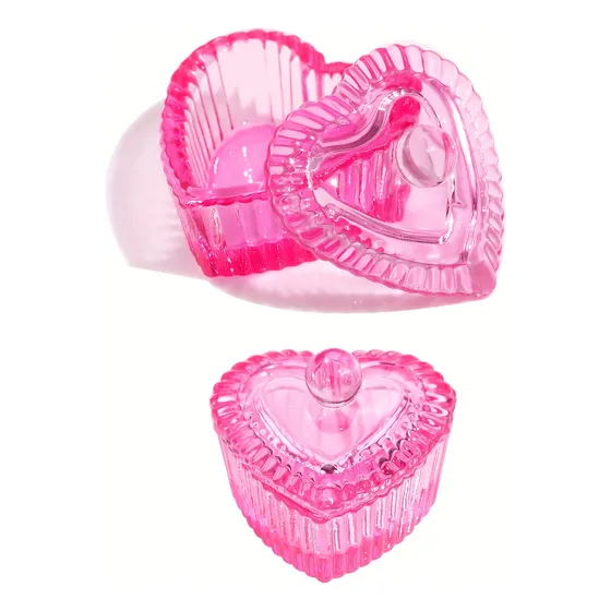 Vaso De Cristal Rosa Para Acrílico Y Polvo Líquido, Cepillo 