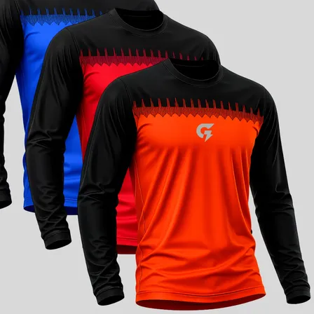 Kit 3 Camiseta Masculina Dryfit Academia Corrida Manga Longa Opção 1 Gg