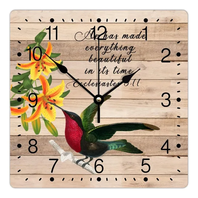 Reloj Pvc Texto Ingl  He Made Everything Beautiful  Pared