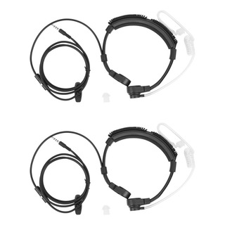 2 Auriculares Con Micrófono De Garganta Táctica Con Conector 2 Auriculares Con Micrófono De Garganta Táctica Con Conector