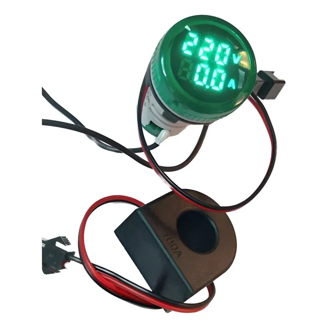 Voltimetro Y Amperimetro Digital Hasta 100a C/ Ti 220-380vca