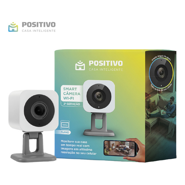 Smart Câmera Wi-fi Positivo Casa Inteligente, 1080p Full Hd, 20 Fps, Áudio Bidirecional, D... Smart Câmera Wi-fi Positivo Casa Inteligente, 1080p Full Hd, 20 Fps, Áudio Bidirecional, D...