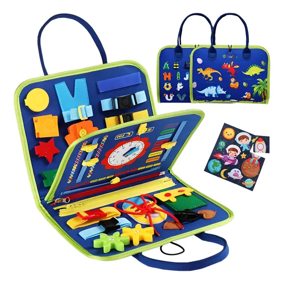 Libro Sensorial Montessori Tablero Motricidad Didáctico Bebé