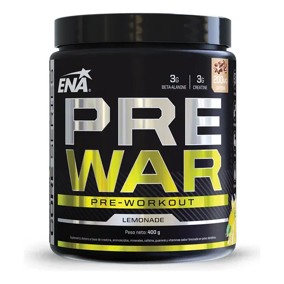 Ena Pre War Energizante Pre Entrenamiento 400g - Lemonade