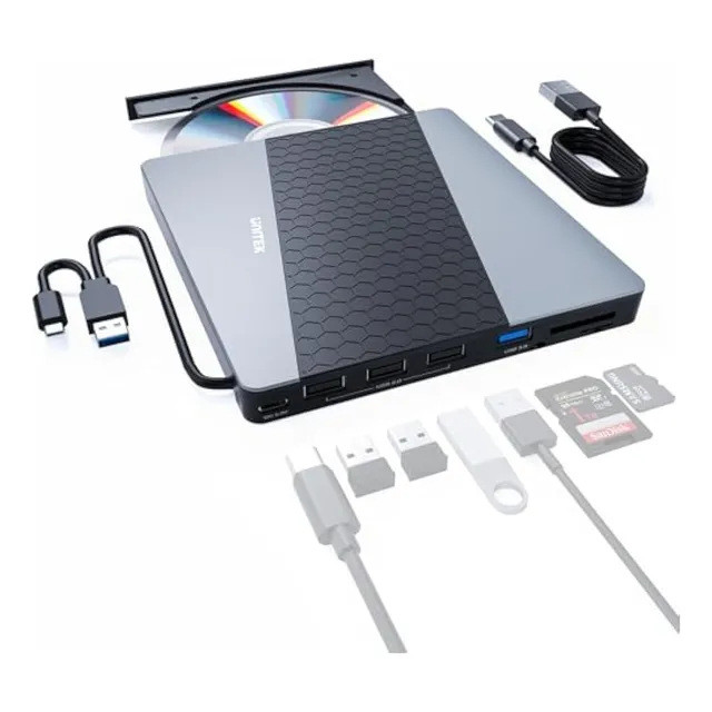 Unitek Unidad Externa De Cd Y Dvd, Usb3.0/usb C 6
