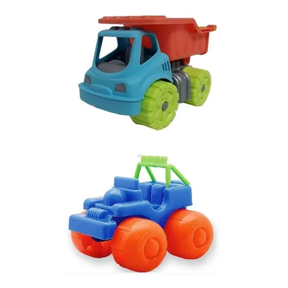 2 Vehiculos Duravit Plásticos Chicos Souvenir Juguete