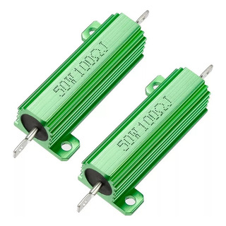 2 Resistencias De Carga De Carcasa De Aluminio 50w 100ohm 2 Resistencias De Carga De Carcasa De Aluminio 50w 100ohm