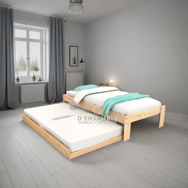 Cama Base Canguro Tipo Nido Matrimonial / Ind Natural