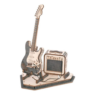Rokr Rompecabezas 3d De Madera Para Guitarra De Adultos, Kit Rokr Rompecabezas 3d De Madera Para Guitarra De Adultos, Kit