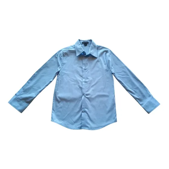 Camisa Celeste Azul Claro Niños Manga Larga Talla 7 George