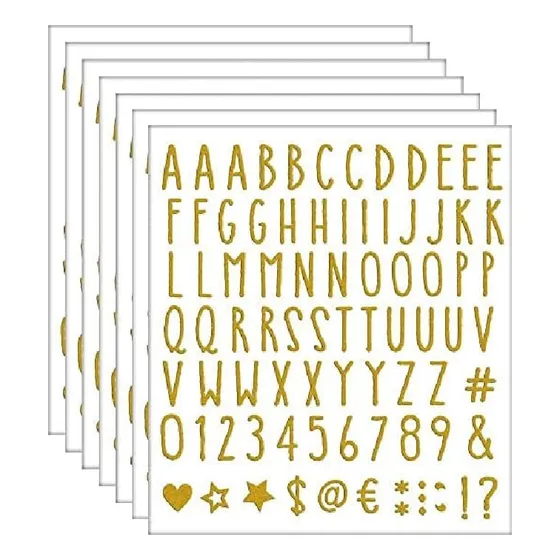 Stickers Letras Perlas Dorado 050-0160 Celina
