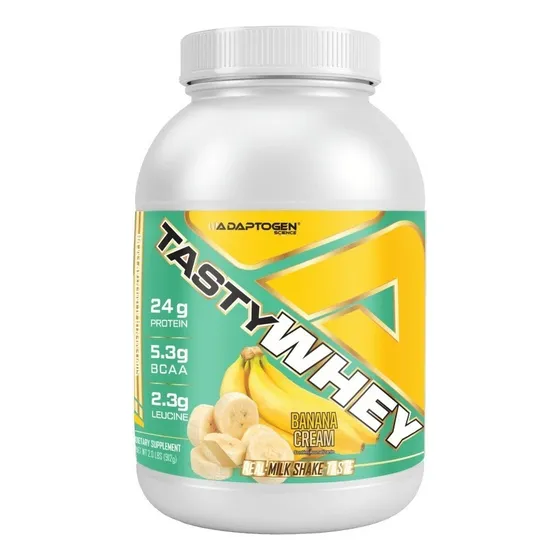 Tasty Whey Banana Cream 900g Adaptogen Science Usa Whey Protein Gourmet