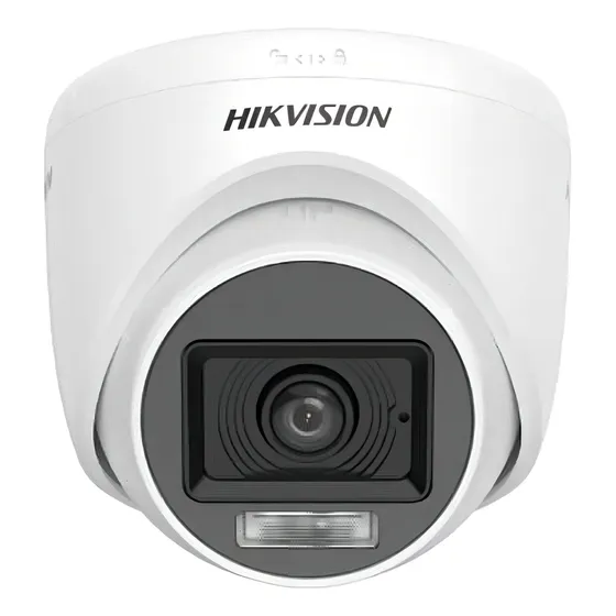 Cámara De Seguridad Hikvision Luz Híbrida Turret 3k Ds-2ce76k0t-lpfs