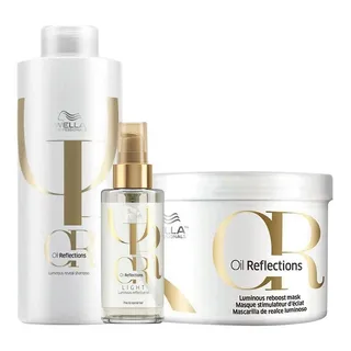 Kit wella Oil Reflections - Sh 1l+mĂĄsc 500 Ml+Ăłleo LG 100 Ml Kit wella Oil Reflections - Sh 1l+mĂĄsc 500 Ml+Ăłleo LG 100 Ml