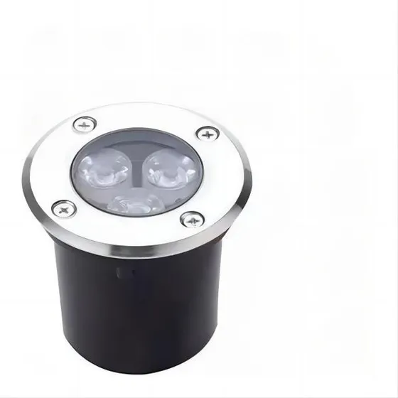 Spot Empotrable Para Piso Exterior Led Impermeable Estructura Dorado