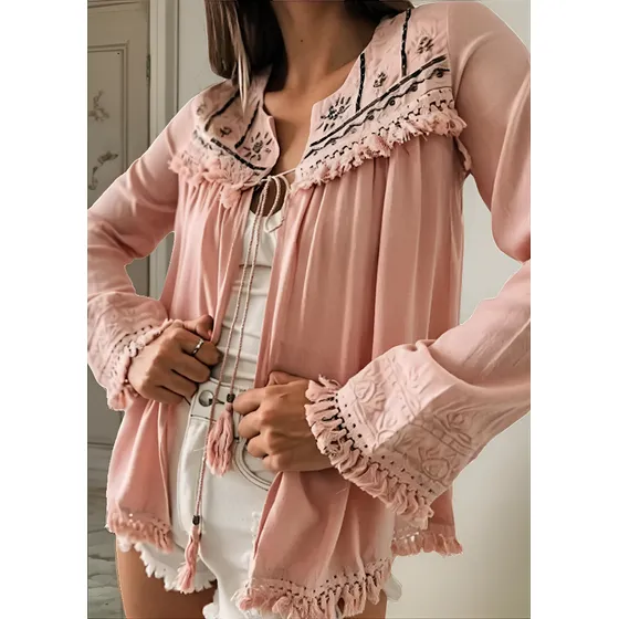 Chaqueta Importada Tipo Rapsodia T:s Nueva Envió Gratis Rosa