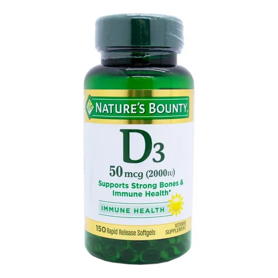 Natures Bounty Vitamina D3 50mcg Suplemento X150 Capsulas