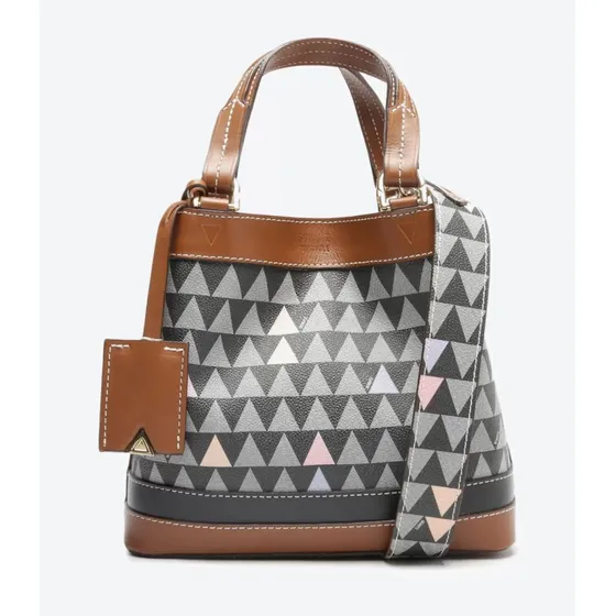 Bolsa Schutz Mini Tote Emma New Triangle - 500181185 Acambamento Dos Ferragens Sela Desenho Do Tecido Black