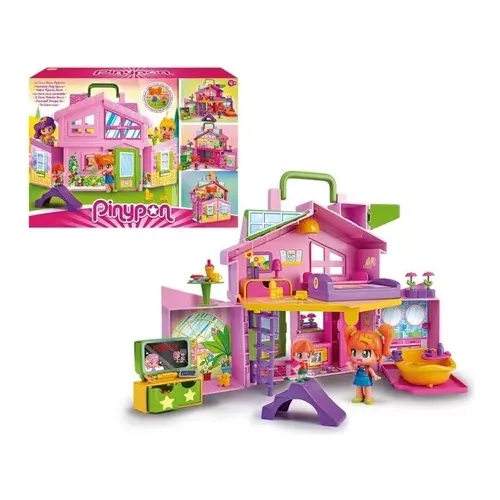 Pinypon Casa Rosa En Maletin C/2 Fig Y Acc Int 17012 Pin&pon