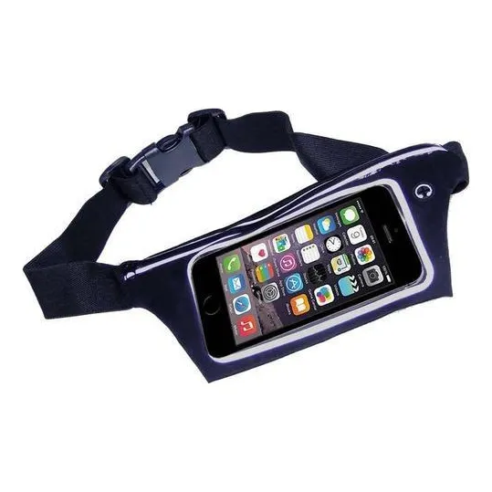 Riñonera impermeable Corsa negra para teléfono celular, 5.5 L