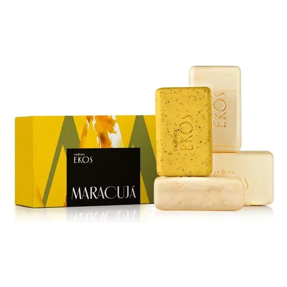 Sabonete Cremoso E Esfoliante Ekos Maracujá 4x100g - Natura