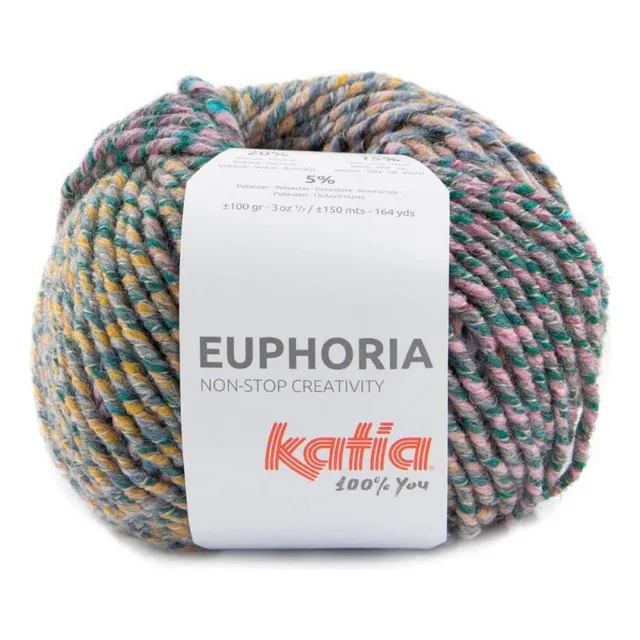 Lana Gruesa Euphoria De Katia Acrílico Viscosa X100grs