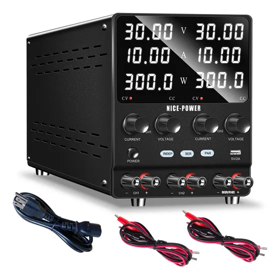 30v 10a Fuente De Alimentación Regulable Laboratorio 4 En 1