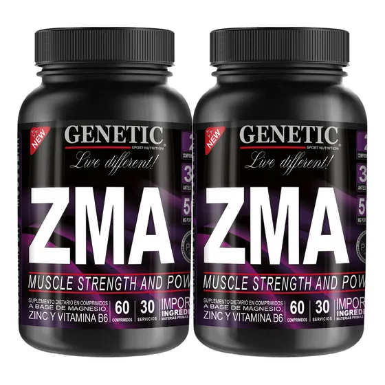 Zinc Magnesio Vita B6 Precursor De Testosterona Zma Genetic Sabor Sin Sabor