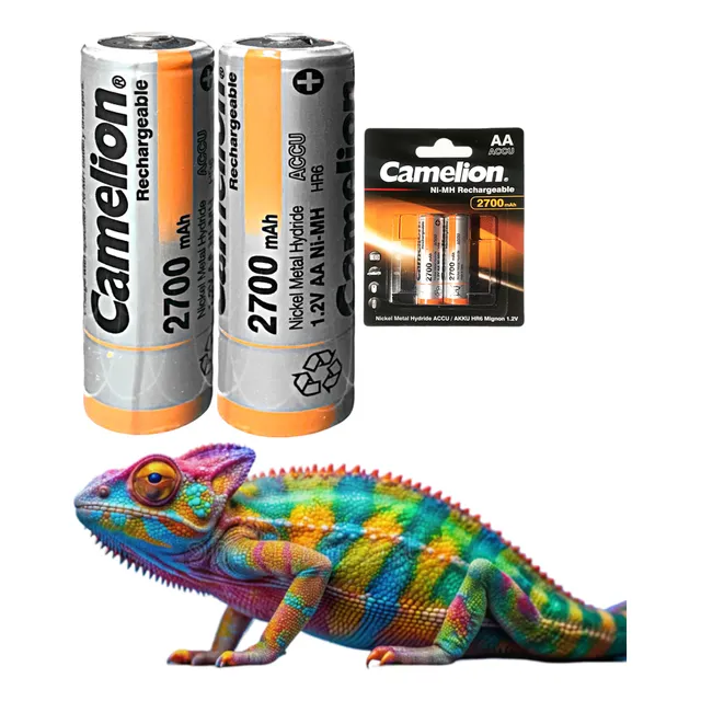 2 Pila Aa Recargable Marca Camelion Ni-mh 2700mah - 1.2v