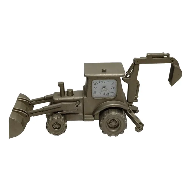 Mini Reloj De Escritorio De Retroexcavadora En Metal