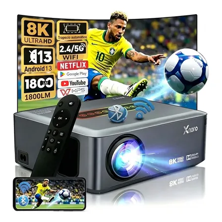 Projetor Profissional Android 8k Fhd Wifi 18000 Lumens 1080p Cinza-escuro 127/220v