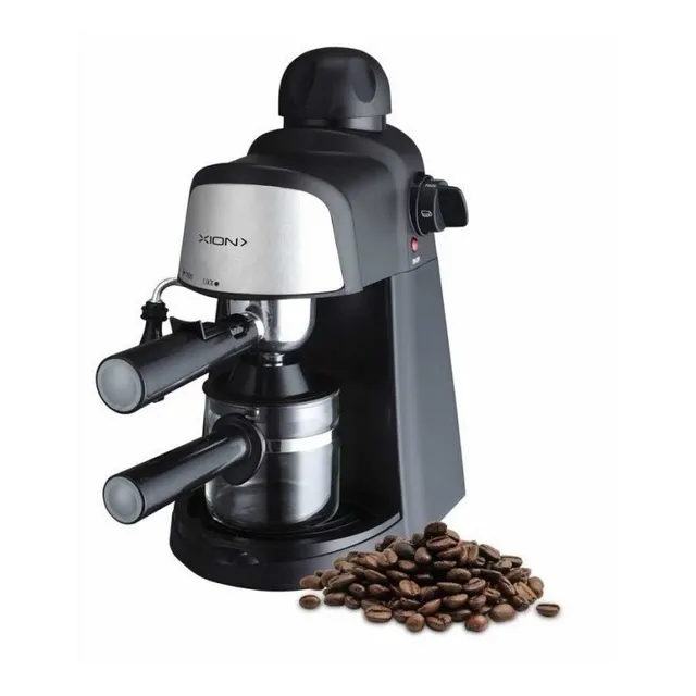 Cafetera Espresso Xion Potencia 800w - 4 Tazas Xi-cm15 Color Negro/Plateado